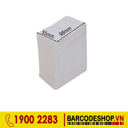 Decal giấy cảm nhiệt 98x55mm dạng xấp