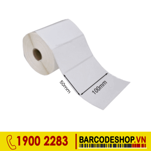 Decal nhựa PVC 100x50mm loại 1 tem 1 hàng