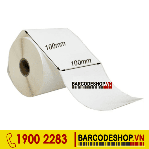 Decal nhựa PVC 100x100mm loại 1 tem 1 hàng