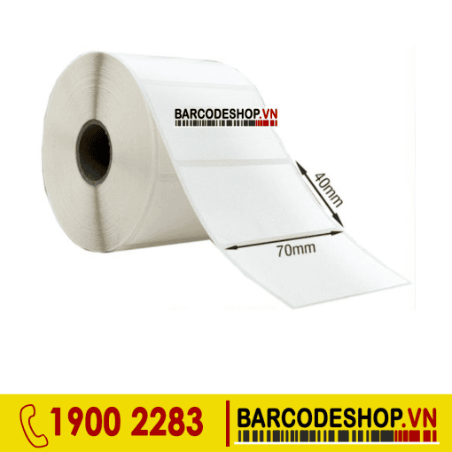 Decal nhựa PVC 70x40mm loại 1 tem 1 hàng
