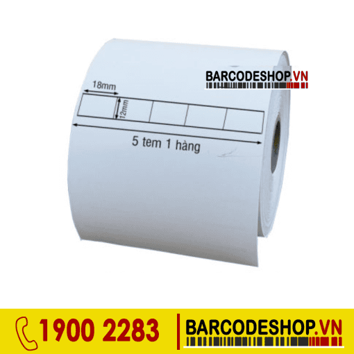 Decal vỡ, tem bể 18x12mm loại 5 tem 1 hàng