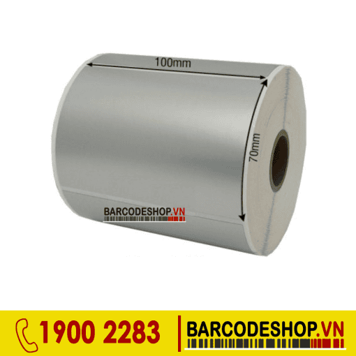 Decal xi bạc 100x70mm loại 1 tem 1 hàng