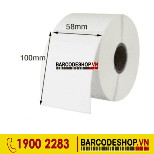 Giấy in nhiệt tem cân điện tử 58x100mm cuộn 30m