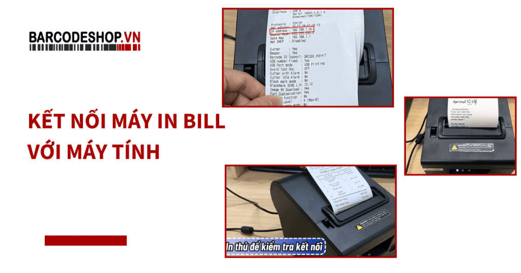 kết nối máy in bill với máy tính
